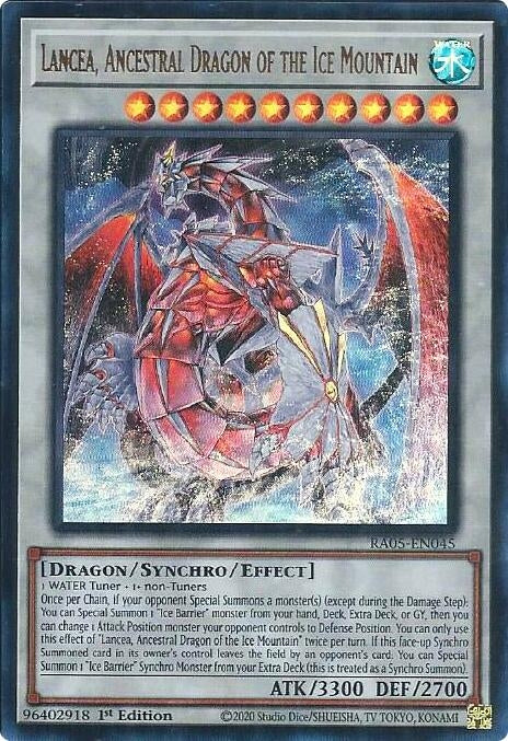 Lancea, Ancestral Dragon of the Ice Mountain (Ultra Rare) (RA05-EN045) (Rarity Collection 5)
