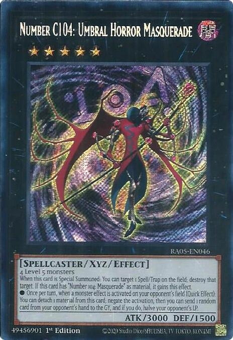Number C104: Umbral Horror Masquerade (Secret Rare) (RA05-EN046) (Rarity Collection 5)
