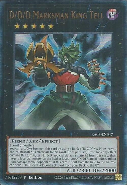 D/D/D Marksman King Tell (Ultimate Rare) (RA05-EN047) (Rarity Collection 5)