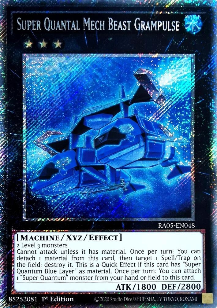 Super Quantal Mech Beast Grampulse (Platinum Secret Rare) (RA05-EN048) (Rarity Collection 5)