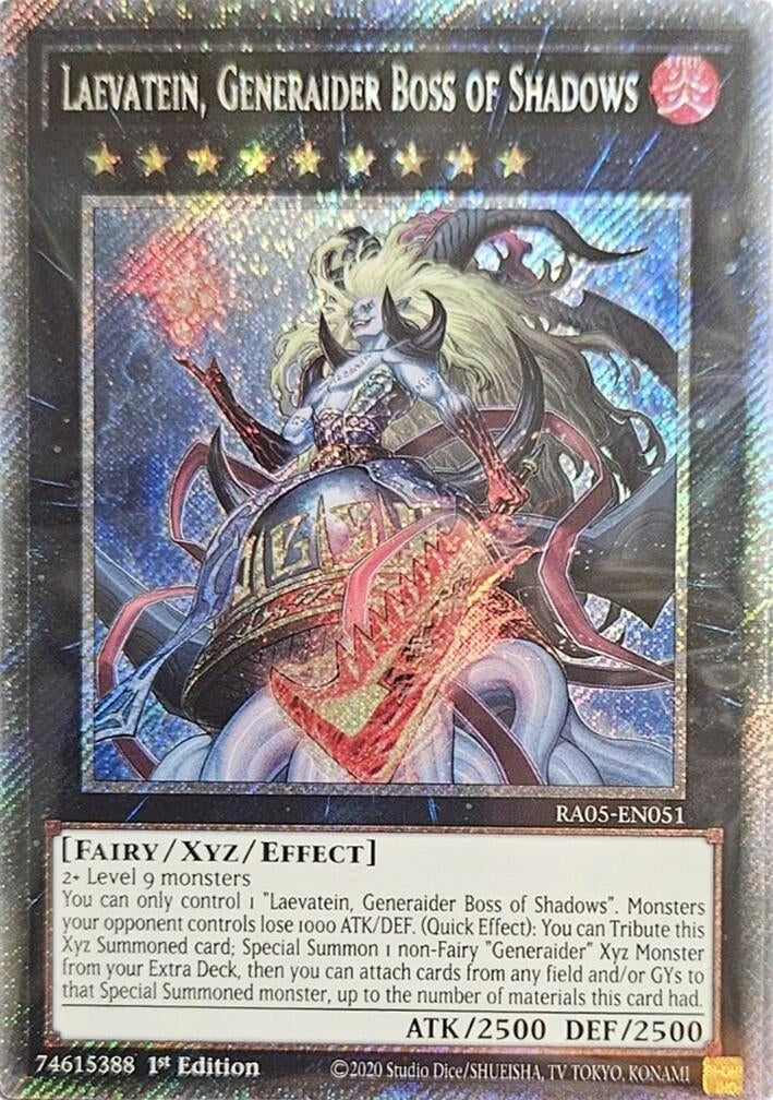 Laevatein, Generaider Boss of Shadows (Platinum Secret Rare) (RA05-EN051) (Rarity Collection 5)
