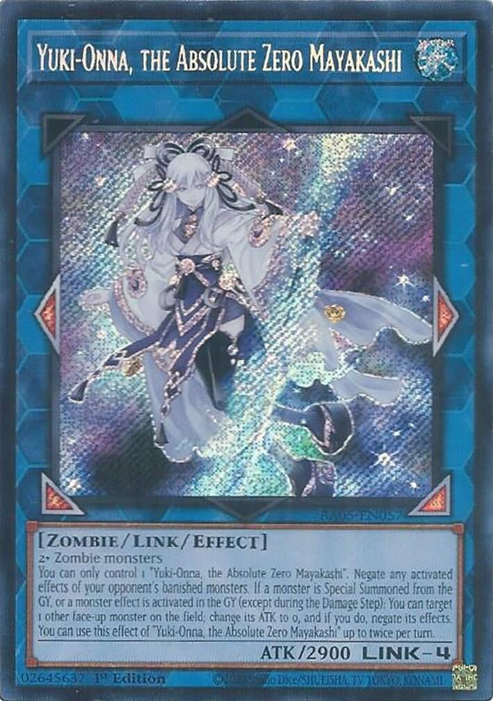 Yuki-Onna, the Absolute Zero Mayakashi (Secret Rare) (RA05-EN057) (Rarity Collection 5)