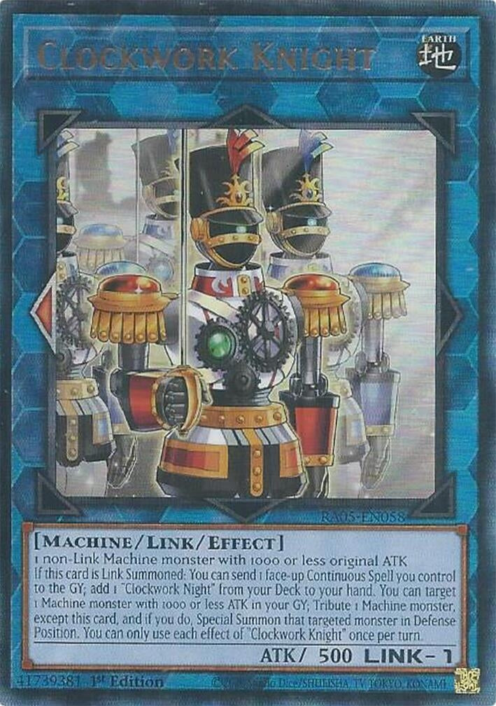 Clockwork Knight (Ultimate Rare) (RA05-EN058) (Rarity Collection 5)
