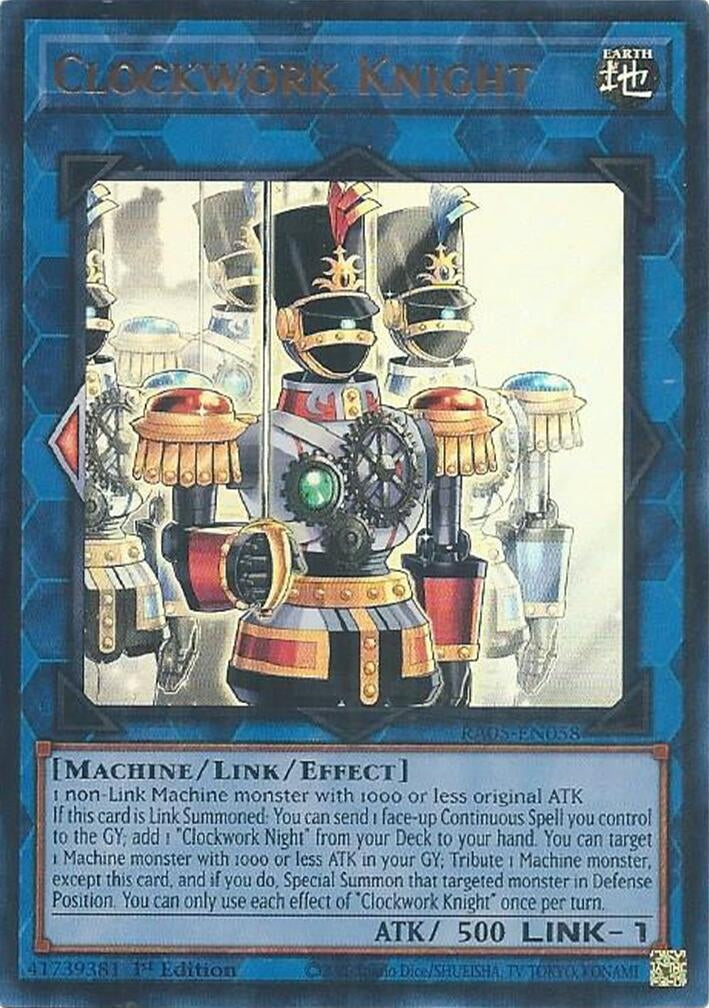 Clockwork Knight (Ultra Rare) (RA05-EN058) (Rarity Collection 5)
