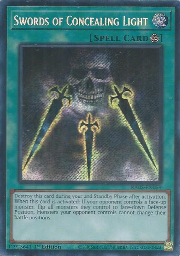 Swords of Concealing Light (Secret Rare) (RA05-EN059) (Rarity Collection 5)