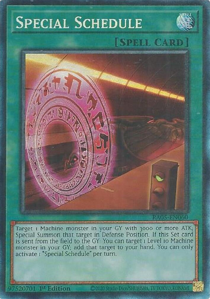 Special Schedule (Collector's Rare) (RA05-EN060) (Rarity Collection 5)