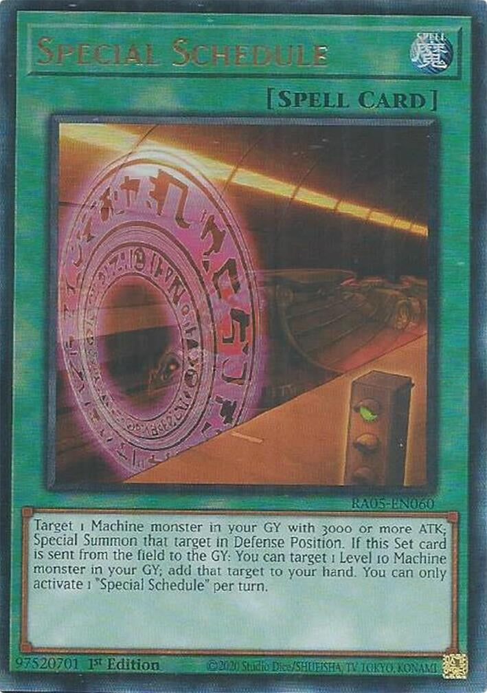 Special Schedule (Ultimate Rare) (RA05-EN060) (Rarity Collection 5)