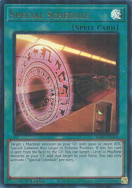 Special Schedule (Ultra Rare) (RA05-EN060) (Rarity Collection 5)
