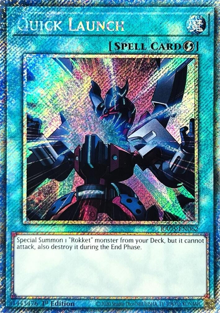Quick Launch (Platinum Secret Rare) (RA05-EN062) (Rarity Collection 5)