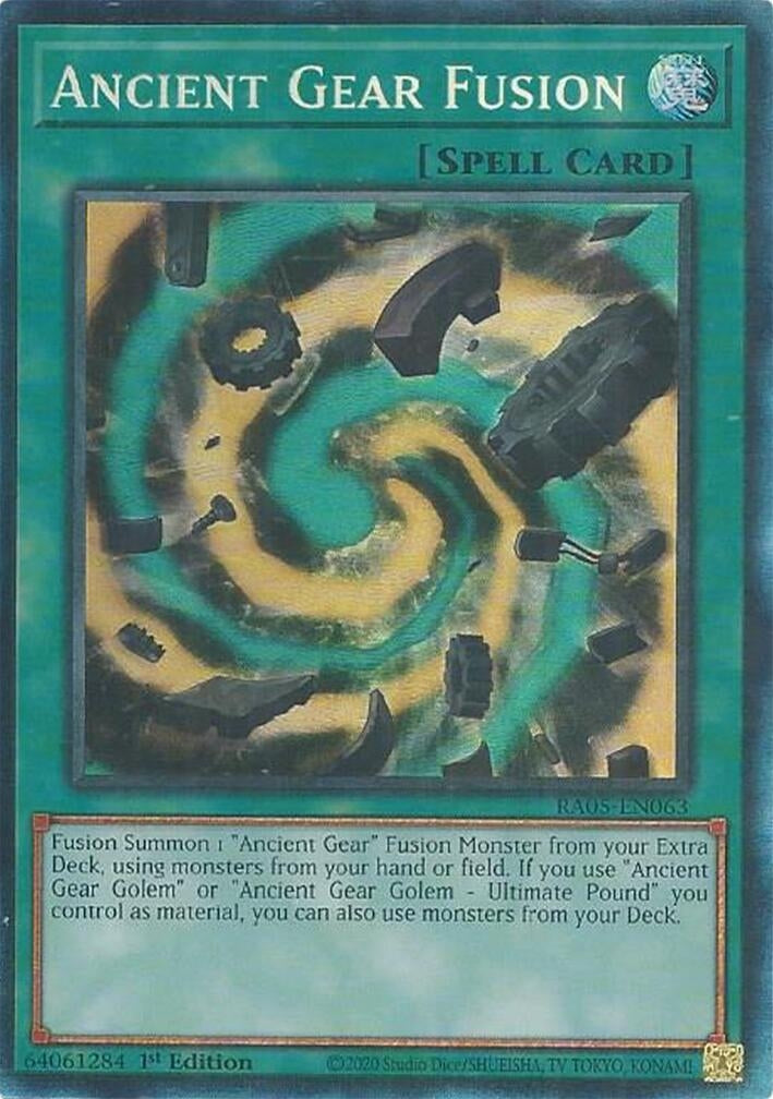 Ancient Gear Fusion (Collector's Rare) (RA05-EN063) (Rarity Collection 5)