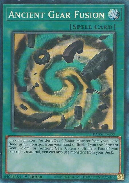 Ancient Gear Fusion (Collector's Rare) (RA05-EN063) (Rarity Collection 5)