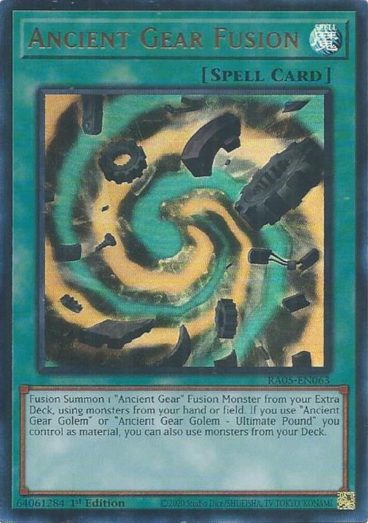 Ancient Gear Fusion (Ultra Rare) (RA05-EN063) (Rarity Collection 5)