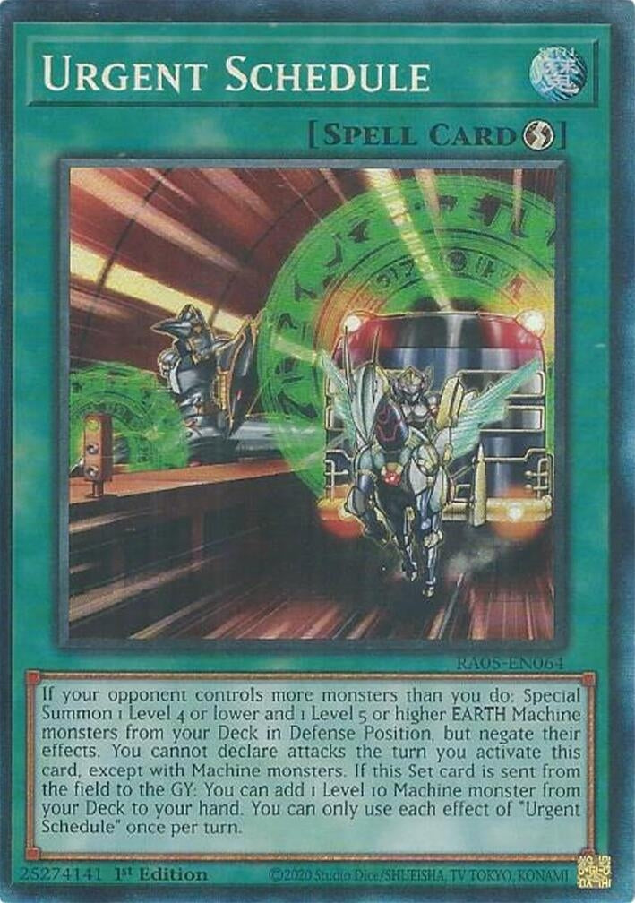 Urgent Schedule (Collector's Rare) (RA05-EN064) (Rarity Collection 5)