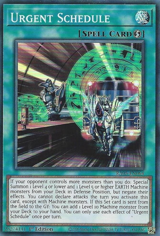 Urgent Schedule (RA05-EN064) (Rarity Collection 5)