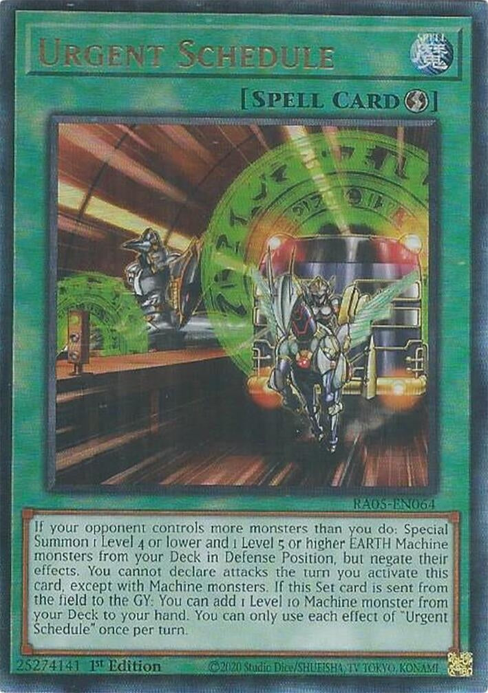 Urgent Schedule (Ultimate Rare) (RA05-EN064) (Rarity Collection 5)