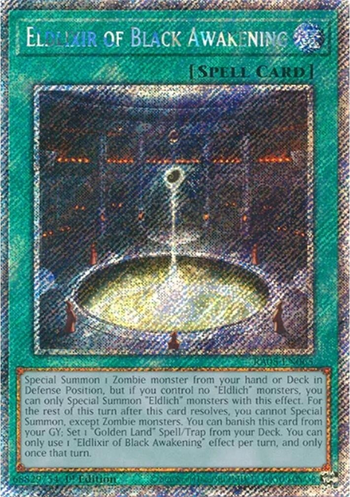 Eldlixir of Black Awakening (Platinum Secret Rare) (RA05-EN065) (Rarity Collection 5)