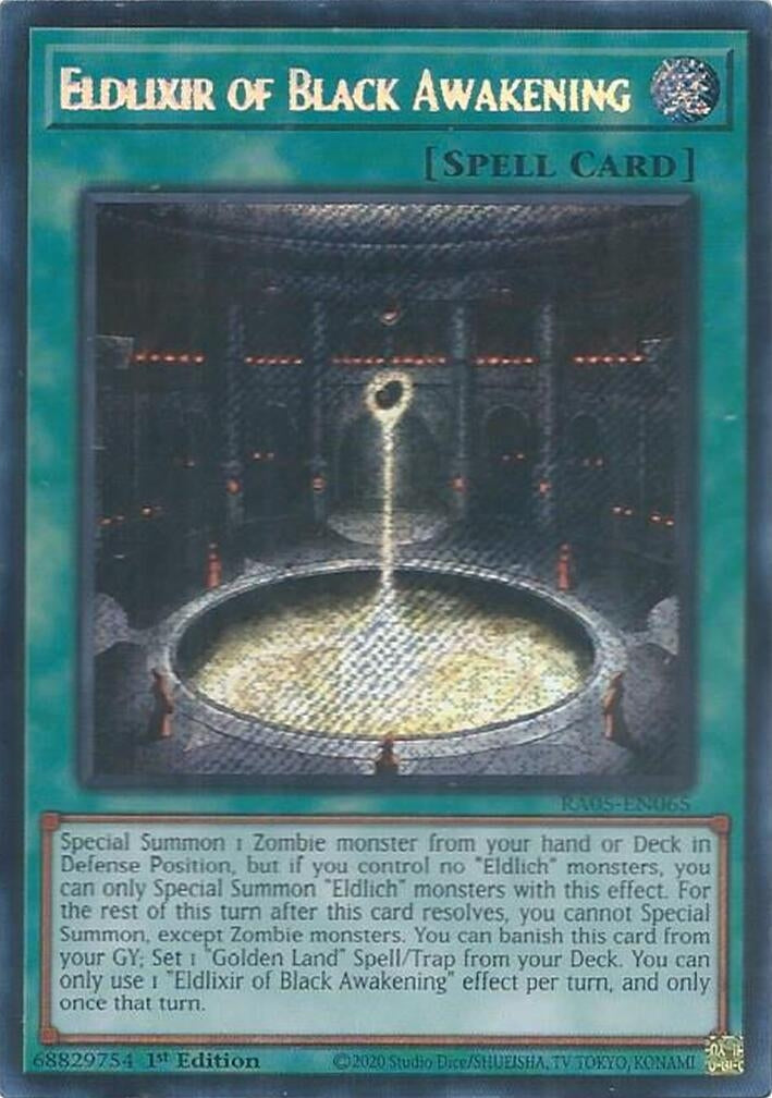 Eldlixir of Black Awakening (Secret Rare) (RA05-EN065) (Rarity Collection 5)