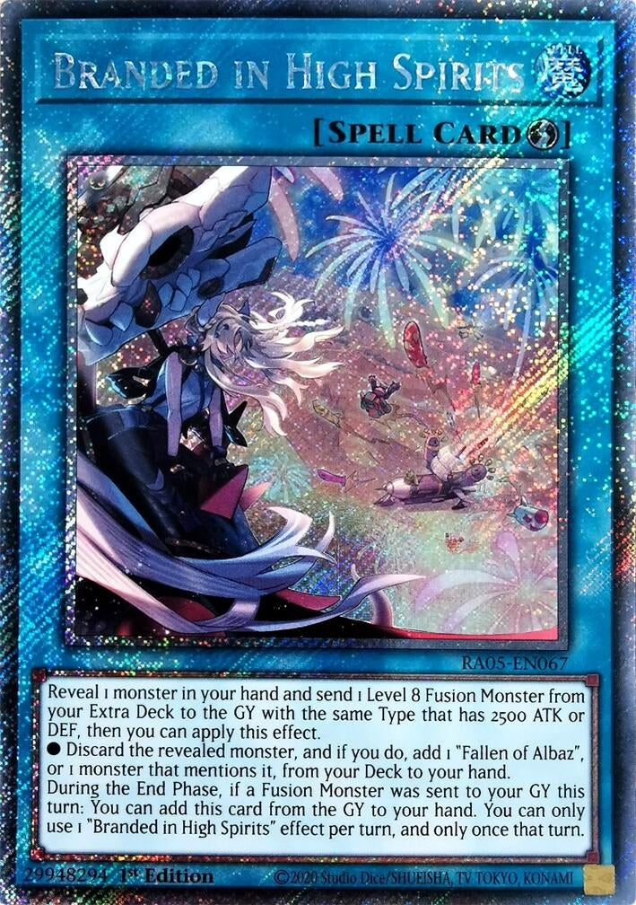 Branded in High Spirits (Platinum Secret Rare) (RA05-EN067) (Rarity Collection 5)