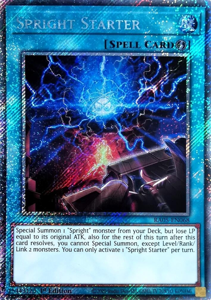 Spright Starter (Platinum Secret Rare) (RA05-EN068) (Rarity Collection 5)