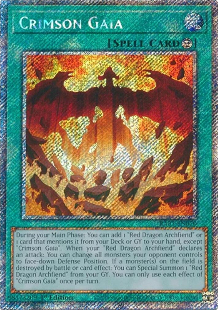 Crimson Gaia (Platinum Secret Rare) (RA05-EN070) (Rarity Collection 5)