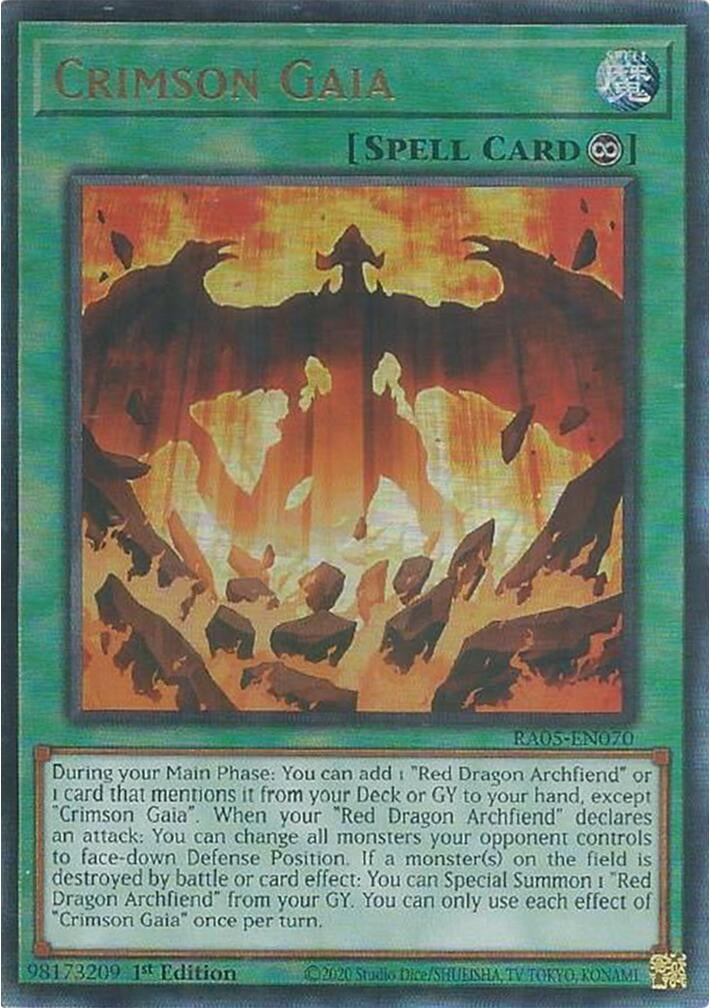 Crimson Gaia (Ultimate Rare) (RA05-EN070) (Rarity Collection 5)