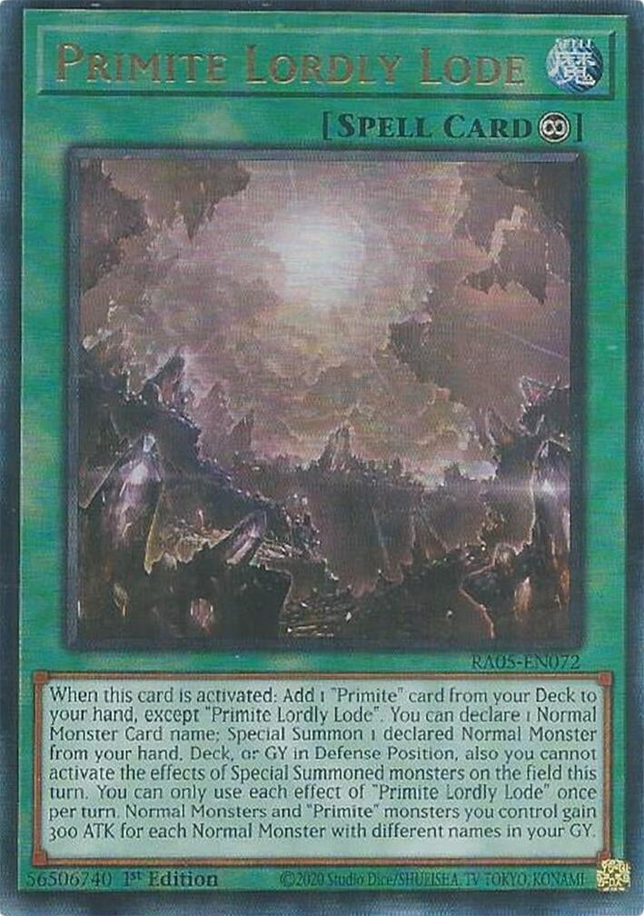 Primite Lordly Lode (Ultimate Rare) (RA05-EN072) (Rarity Collection 5)