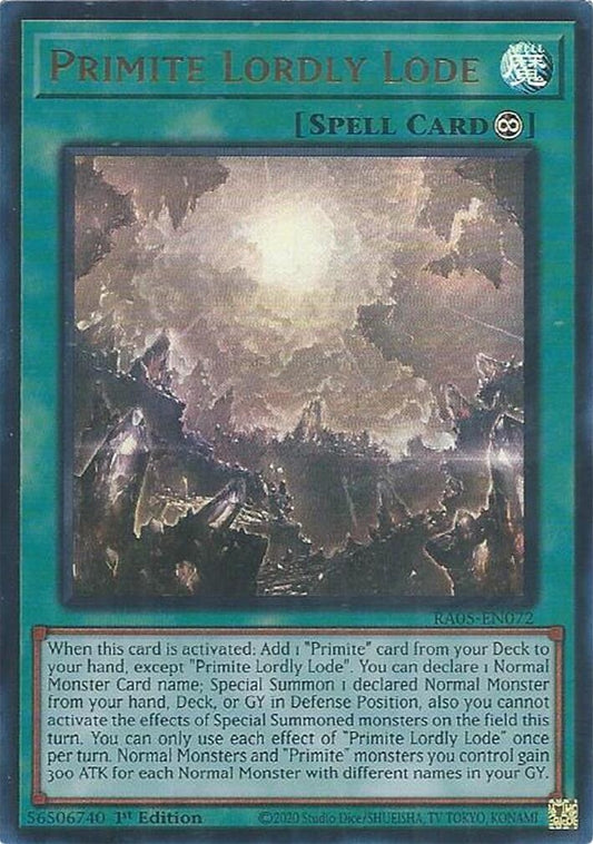Primite Lordly Lode (Ultra Rare) (RA05-EN072) (Rarity Collection 5)