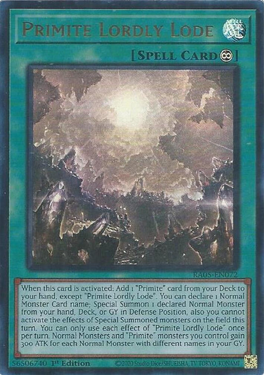 Primite Lordly Lode (Ultra Rare) (RA05-EN072) (Rarity Collection 5)