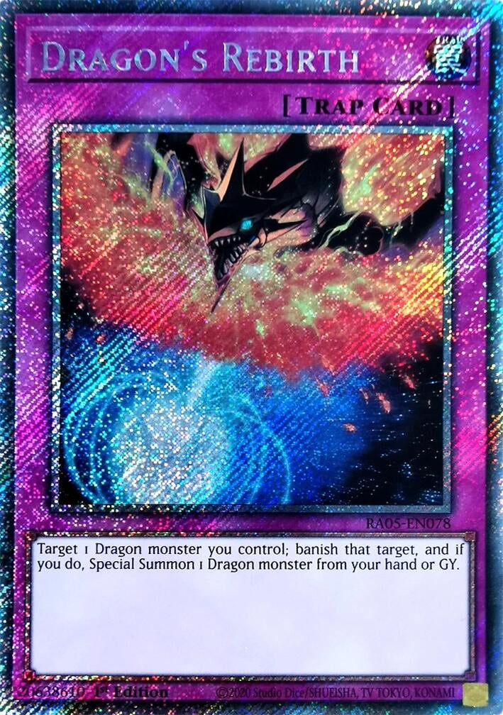 Dragon's Rebirth (Platinum Secret Rare) (RA05-EN078) (Rarity Collection 5)