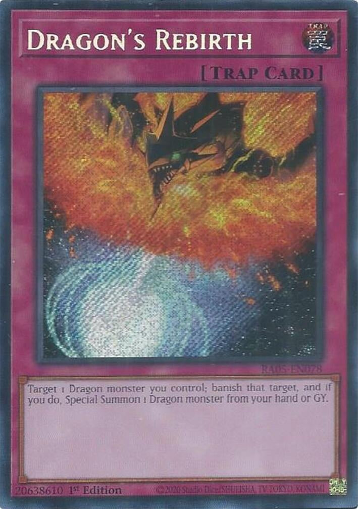 Dragon's Rebirth (Secret Rare) (RA05-EN078) (Rarity Collection 5)