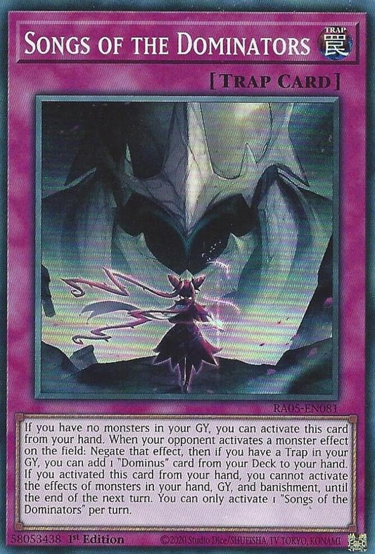 Songs of the Dominators (RA05-EN081) (Rarity Collection 5)