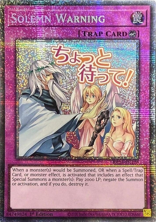 Solemn Warning (Starlight Rare) (RA05-EN126) (Rarity Collection 5)
