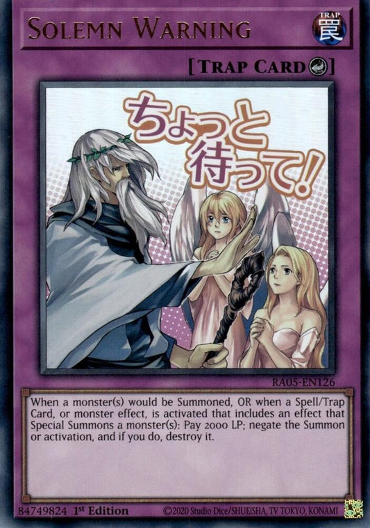 Solemn Warning (RA05-EN126) (Rarity Collection 5)