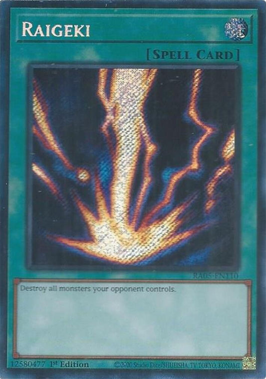 Raigeki (Secret Rare) (RA05-EN110) (Rarity Collection 5)