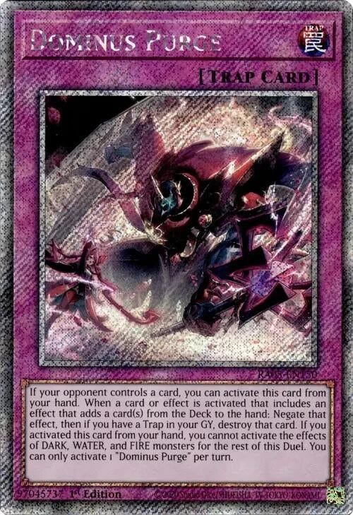 Dominus Purge (Platinum Secret Rare) (RA05-EN150) (Rarity Collection 5)