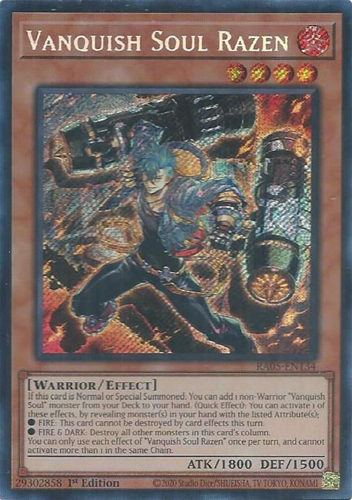 Vanquish Soul Razen (Secret Rare) (RA05-EN134) (Rarity Collection 5)