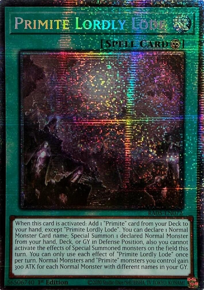 Primite Lordly Lode (Starlight Rare) (RA05-EN072) (Rarity Collection 5)