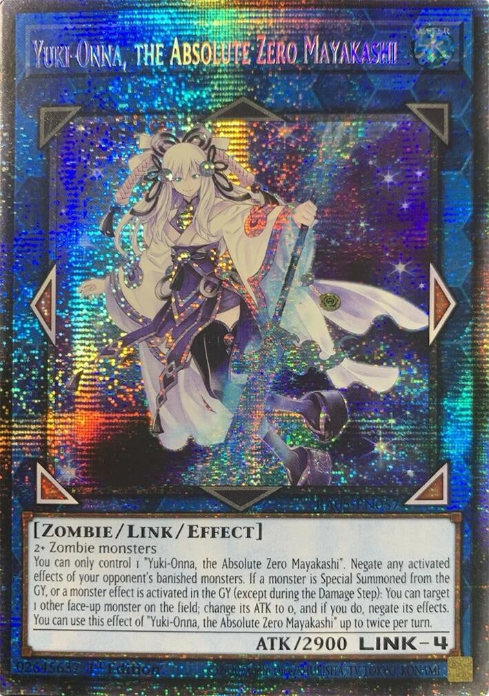 Image for Yuki-Onna, the Absolute Zero Mayakashi (Starlight Rare) (RA05-EN057) (Rarity Collection 5) - YuGiOh