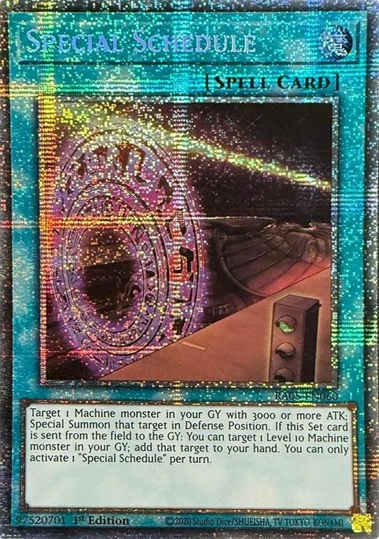 Image for Special Schedule (Starlight Rare) (RA05-EN060) (Rarity Collection 5) - YuGiOh