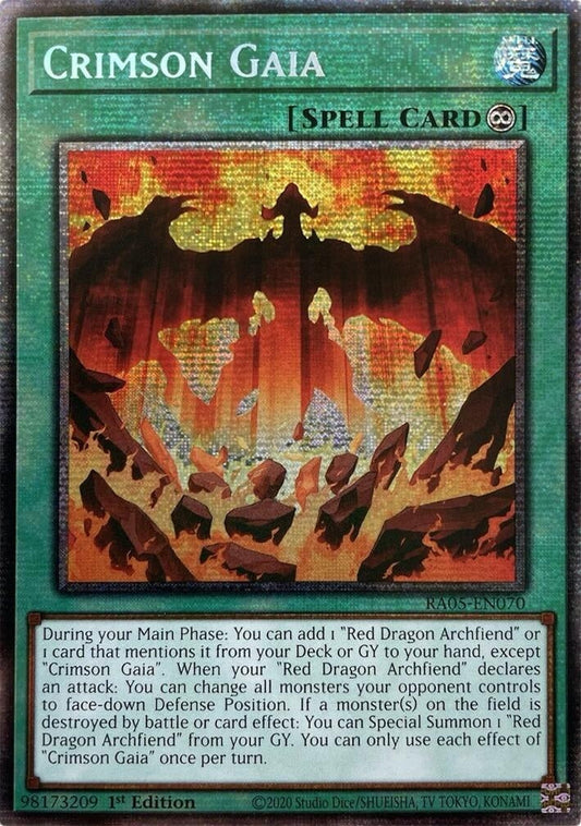 Crimson Gaia (Starlight Rare) (RA05-EN070) (Rarity Collection 5)