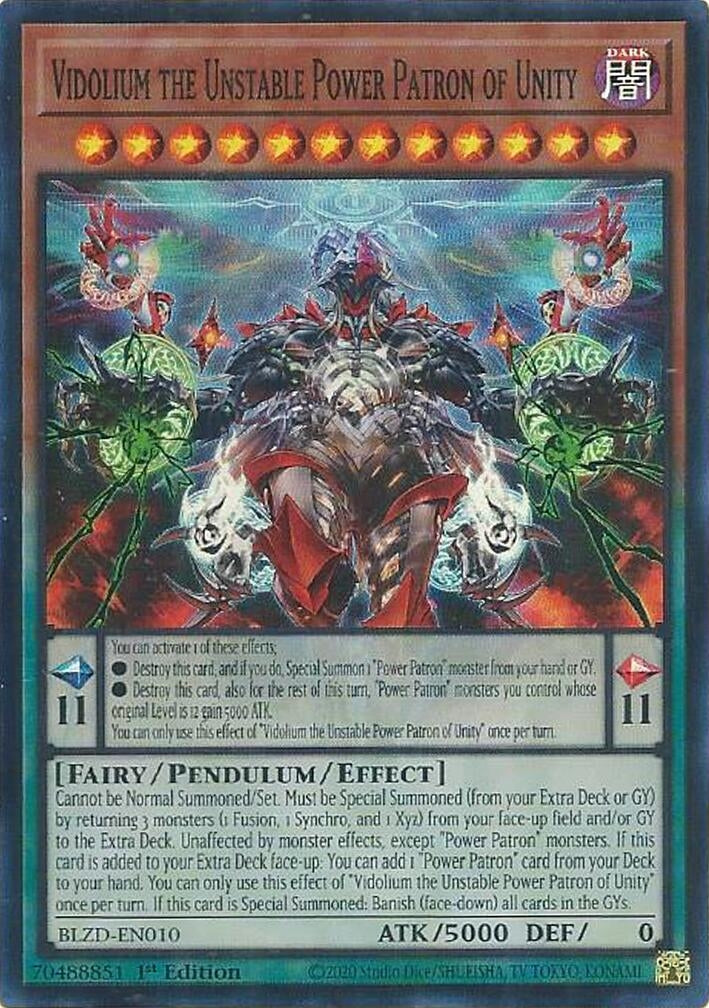 Image for Vidolium the Unstable Power Patron of Unity (BLZD-EN010) (Blazing Dominion) - YuGiOh