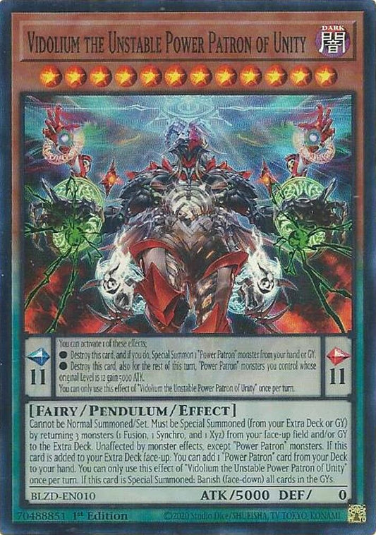 Image for Vidolium the Unstable Power Patron of Unity (BLZD-EN010) (Blazing Dominion) - YuGiOh