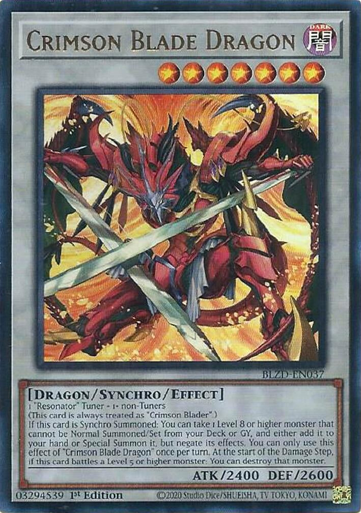 Image for Crimson Blade Dragon (BLZD-EN037) (Blazing Dominion) - YuGiOh