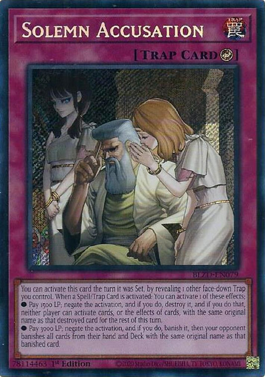 Image for Solemn Accusation (BLZD-EN079) (Blazing Dominion) - YuGiOh