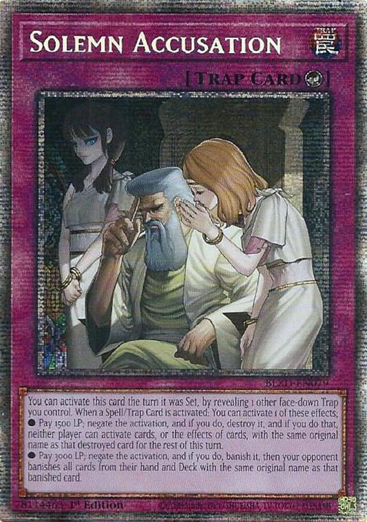 Image for Solemn Accusation (Starlight Rare) (BLZD-EN079) (Blazing Dominion) - YuGiOh