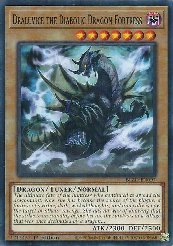 Image for Draluvice the Diabolic Dragon Fortress (BLZD-EN097) (Blazing Dominion) - YuGiOh