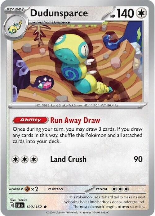 Image for Dudunsparce - 129/162 (Non-Holo) (129/162) (Deck Exclusives) (PR) - Pokemon
