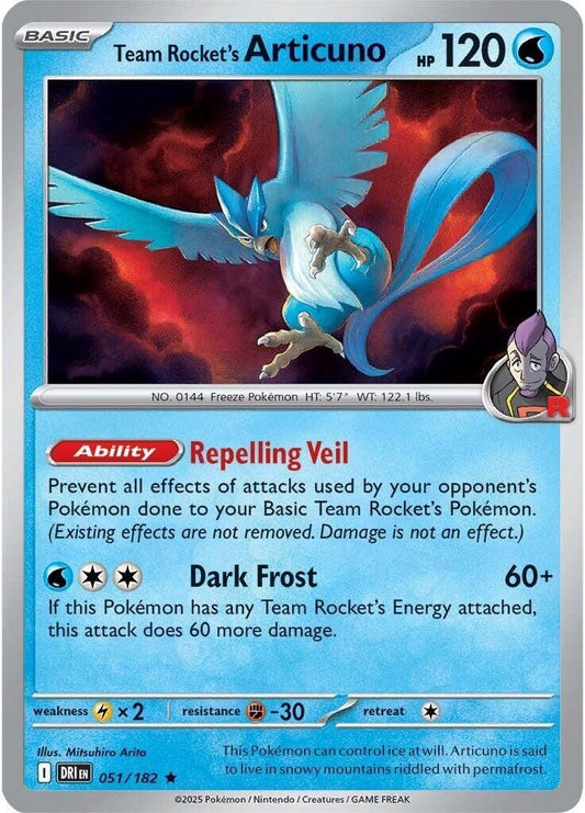 Image for Team Rocket's Articuno - 051/182 (Non-Holo) (051/182) (Deck Exclusives) (PR) - Pokemon