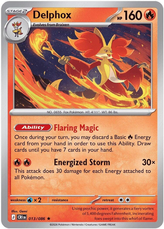 Image for Delphox - 013/086 (Non-Holo) (013/086) (Deck Exclusives) (PR) - Pokemon