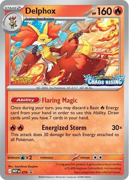 Image for Delphox - 074 [Staff] (074) (ME: Mega Evolution Promo) - Pokemon
